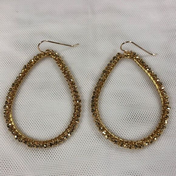 #41 - 14k Gold Filled Wire Wrapped Large Hoop Earrings - Picture 5 of 8